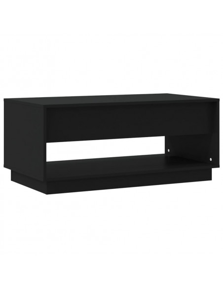 Tavolino da Salotto Nero 102,5x55x44 cm in Truciolato