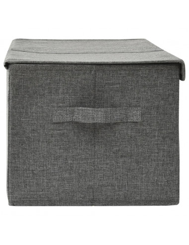 Scatola Portaoggetti in Tessuto 50x30x25 cm Antracite