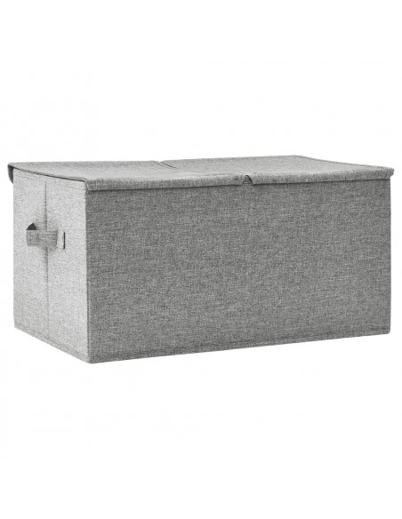 Scatola Portaoggetti in Tessuto 50x30x25 cm Grigio
