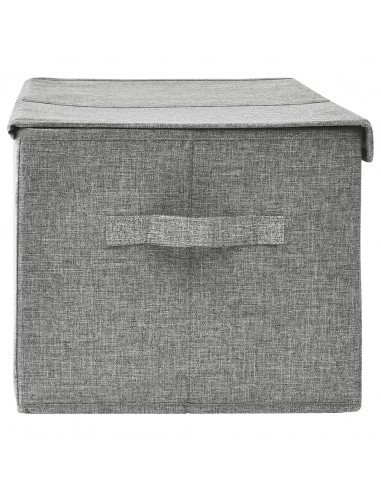 Scatola Portaoggetti in Tessuto 50x30x25 cm Grigio