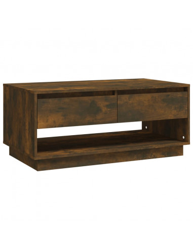 Tavolino da Salotto Rovere Fumo 102,5x55x44 cm in Truciolato