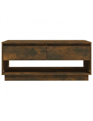 Tavolino da Salotto Rovere Fumo 102,5x55x44 cm in Truciolato