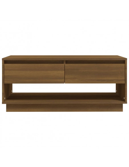 Tavolino da Salotto Marrone Rovere 102,5x55x44 cm in Truciolato