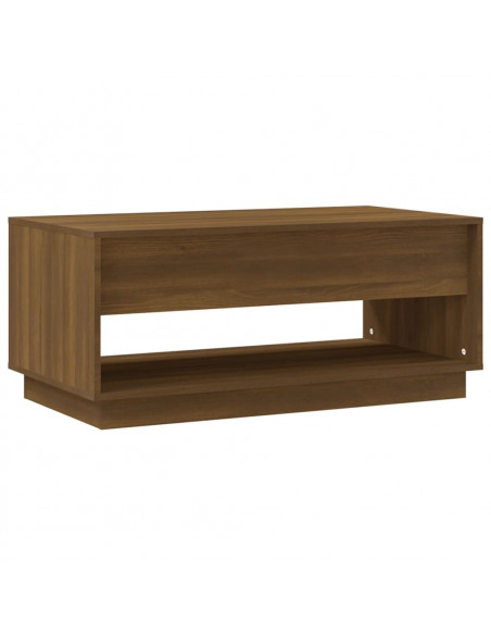 Tavolino da Salotto Marrone Rovere 102,5x55x44 cm in Truciolato
