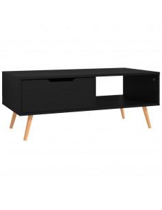 Tavolino da Salotto Nero 100x49,5x43 cm in Legno Multistrato 2