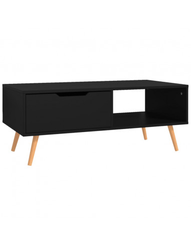 Tavolino da Salotto Nero 100x49,5x43 cm in Legno Multistrato