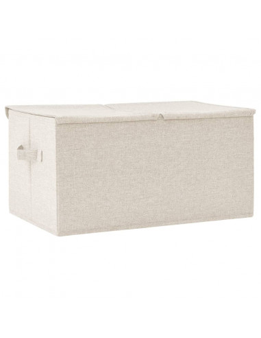 Scatola Portaoggetti in Tessuto 50x30x25 cm Crema