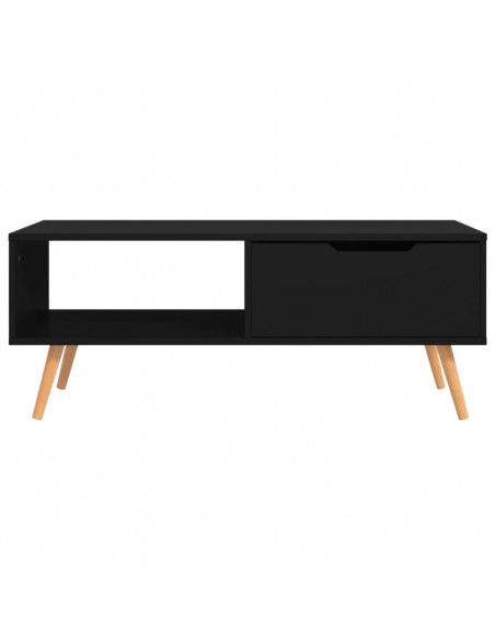 Tavolino da Salotto Nero 100x49,5x43 cm in Legno Multistrato