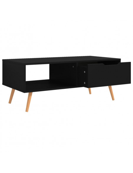 Tavolino da Salotto Nero 100x49,5x43 cm in Legno Multistrato