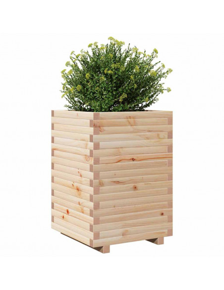 Fioriera da Giardino 50x50x72 cm in Legno Massello di Pino
