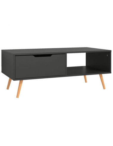 Tavolino da Salotto Grigio 100x49,5x43 cm in Legno Multistrato