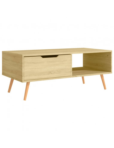 Tavolino Salotto Rovere Sonoma 100x49,5x43 cm Legno Multistrato