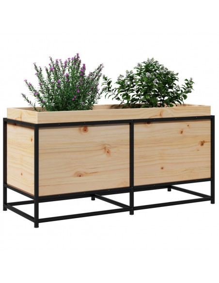 Fioriera da Giardino 100x40x50 cm in Legno Massello di Pino