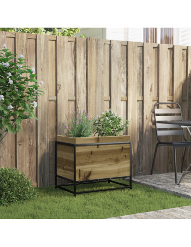 Fioriera da Giardino 60x40x50 cm in Legno di Pino Impregnato