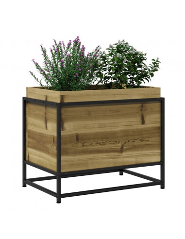 Fioriera da Giardino 60x40x50 cm in Legno di Pino Impregnato