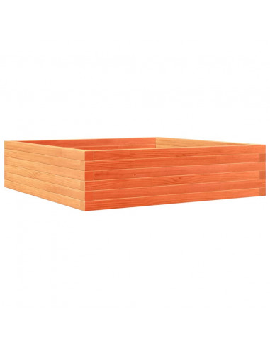 Fioriera Giardino Marrone Cera 90x90x23 cm Legno Massello Pino