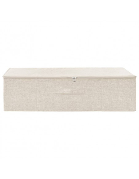 Scatola Portaoggetti in Tessuto 70x40x18 cm Crema