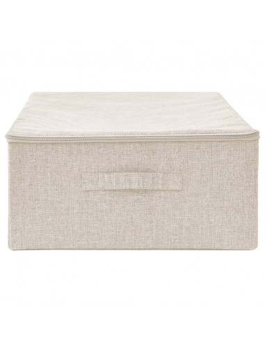 Scatola Portaoggetti in Tessuto 70x40x18 cm Crema