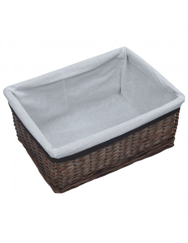 Set Cestini Impilabili 3 pz Marroni in Salice