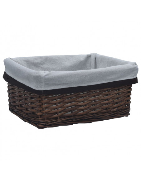 Set Cestini Impilabili 3 pz Marroni in Salice