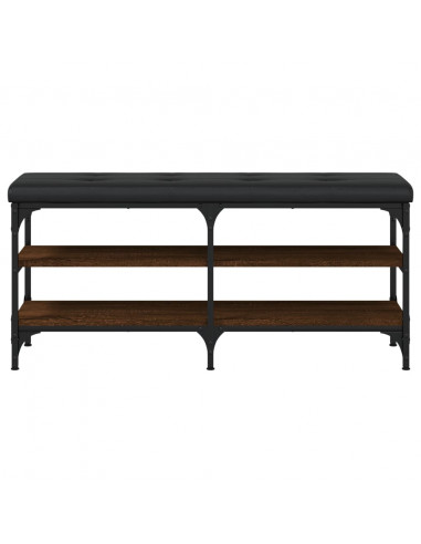 Panca Porta Scarpe Rovere Marrone 102x32x47cm Legno Multistrato