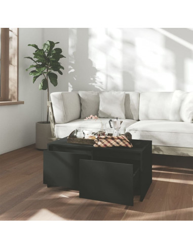 Tavolino da Salotto Nero 90x50x41,5 cm in Truciolato