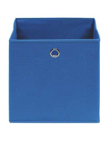 Scatole 4 pz Blu 32x32x32 cm in Tessuto