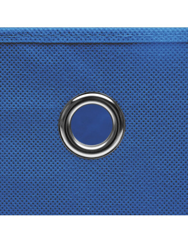 Scatole 4 pz Blu 32x32x32 cm in Tessuto