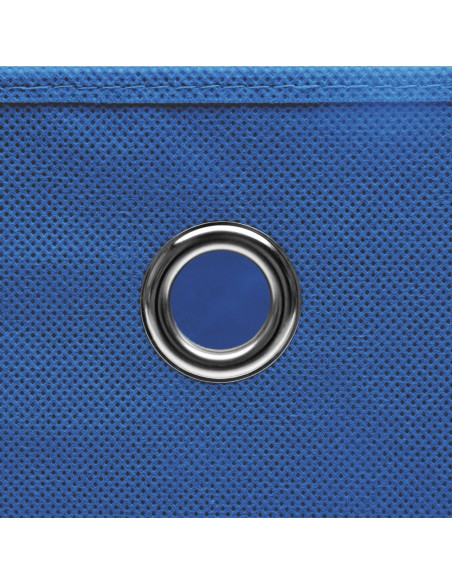 Scatole 4 pz Blu 32x32x32 cm in Tessuto