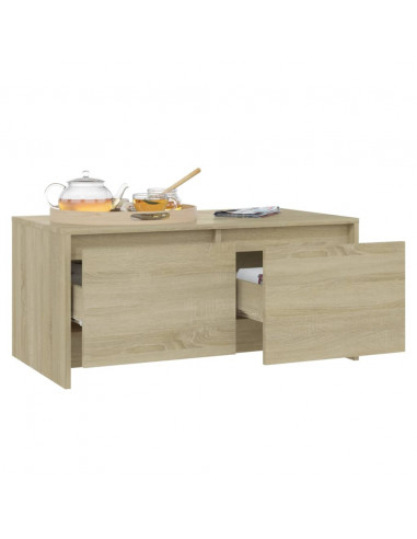 Tavolino da Salotto Rovere Sonoma 90x50x41,5 cm in Truciolato