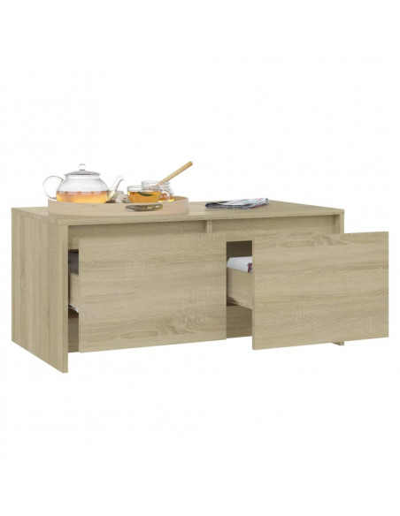 Tavolino da Salotto Rovere Sonoma 90x50x41,5 cm in Truciolato