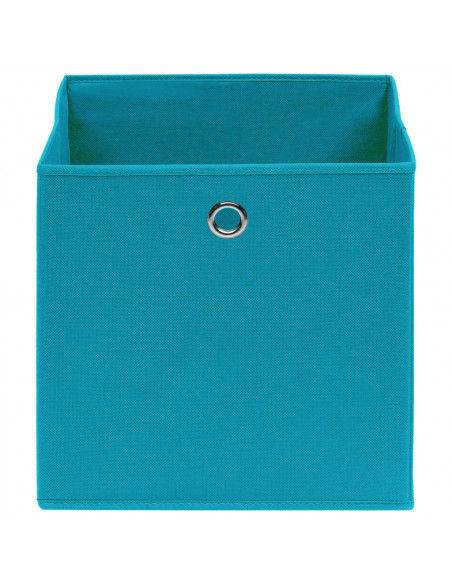 Scatole Portaoggetti 10pz Azzurre 32x32x32 cm Tessuto