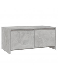 Tavolino da Salotto Grigio Cemento 90x50x41,5 cm in Truciolato 2