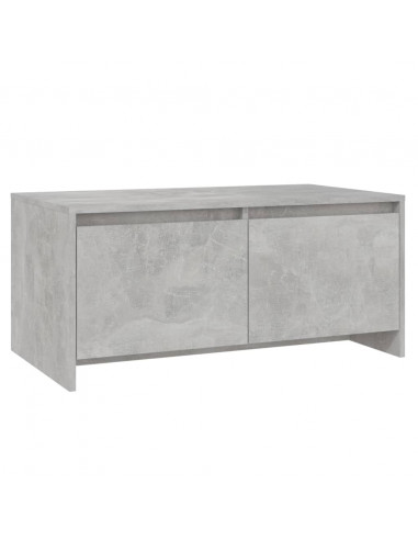 Tavolino da Salotto Grigio Cemento 90x50x41,5 cm in Truciolato