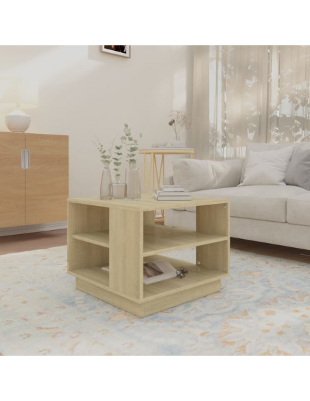 Tavolino da Salotto Rovere Sonoma 55x55x43 cm in Truciolato
