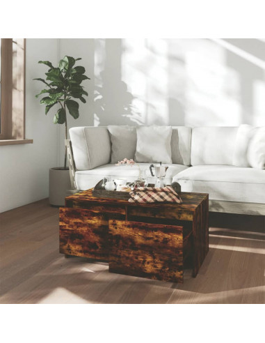 Tavolino da Salotto Rovere Fumo 90x50x41,5 cm in Truciolato