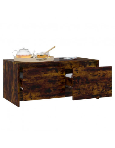 Tavolino da Salotto Rovere Fumo 90x50x41,5 cm in Truciolato