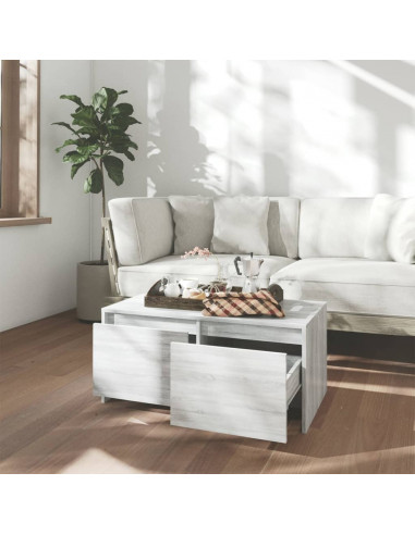 Tavolino da Salotto Grigio Sonoma 90x50x41,5 cm in Truciolato