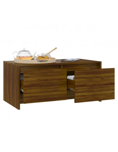 Tavolino da Salotto Rovere Marrone 90x50x41,5 cm in Truciolato