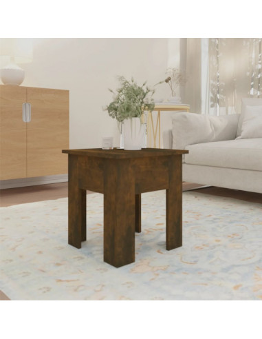 Tavolino da Salotto Rovere Fumo 40x40x42 cm in Truciolato