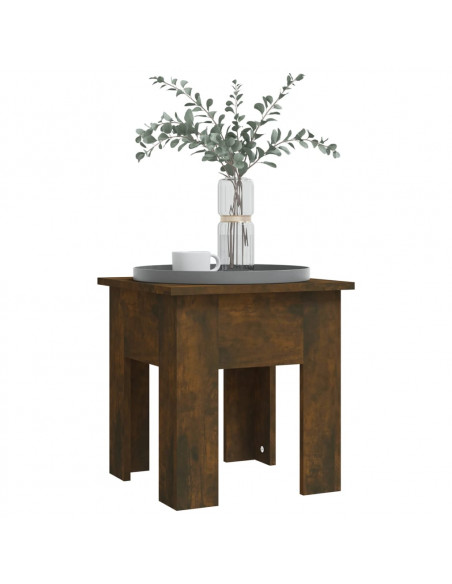 Tavolino da Salotto Rovere Fumo 40x40x42 cm in Truciolato