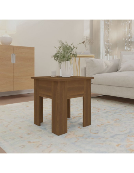 Tavolino da Salotto Rovere Marrone 40x40x42 cm in Truciolato