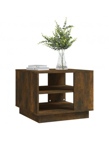 Tavolino da Salotto Rovere Fumo 55x55x43 cm in Truciolato