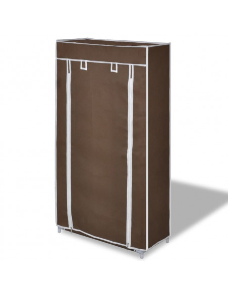 Scarpiera in Tessuto Richiudibile 58 x 28 x 106 cm Marrone
