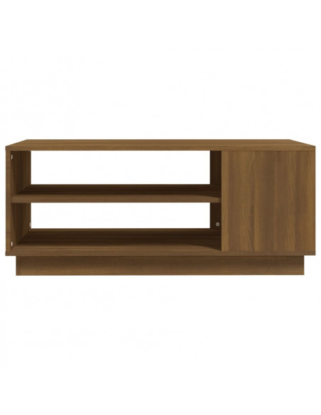 Tavolino da Salotto Rovere Marrone 102x55x43 cm in Truciolato