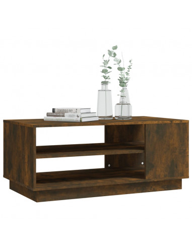 Tavolino da Salotto Rovere Fumo 102x55x43 cm in Truciolato