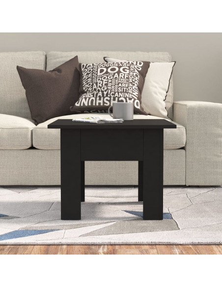 Tavolino da Salotto Nero 55x55x42 cm in Truciolato