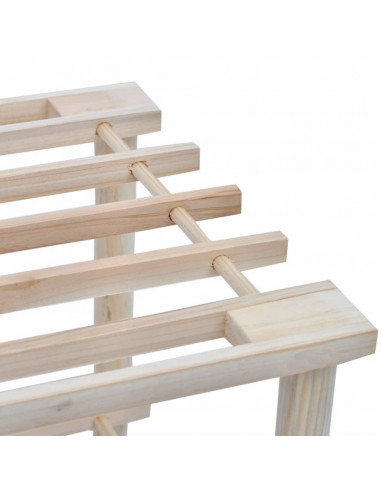 Scarpiere a 4 Livelli 2 pz in Legno Massello di Abete