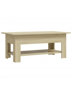 Tavolino da Salotto Rovere Sonoma 102x55x42 cm in Truciolato 2