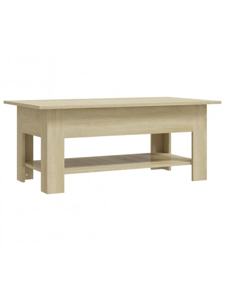 Tavolino da Salotto Rovere Sonoma 102x55x42 cm in Truciolato